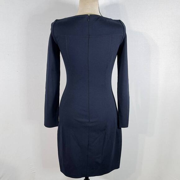 Akris Punto Colorblock Navy White Shift Mini Dress Women's Size 4 - Picture 4 of 9